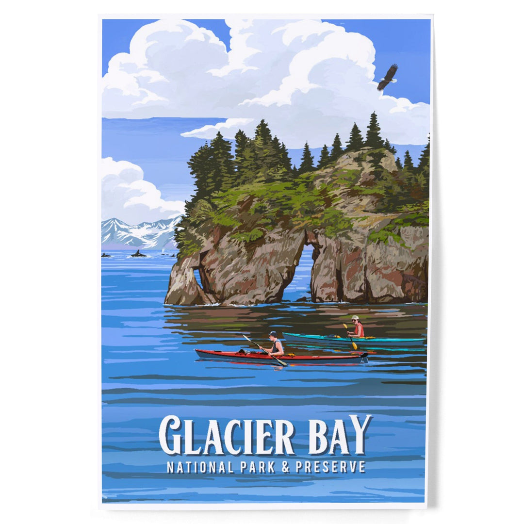 Glacier Bay National Park and Preserve, Alaska, Painterly National Park Series, Art & Giclee Prints - Lantern Press