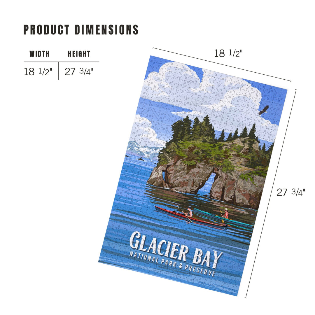 Glacier Bay National Park and Preserve, Alaska, Painterly National Park Series, Jigsaw Puzzle - Lantern Press