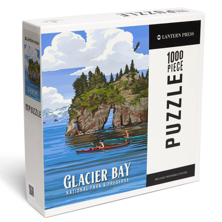 Glacier Bay National Park and Preserve, Alaska, Painterly National Park Series, Jigsaw Puzzle - Lantern Press