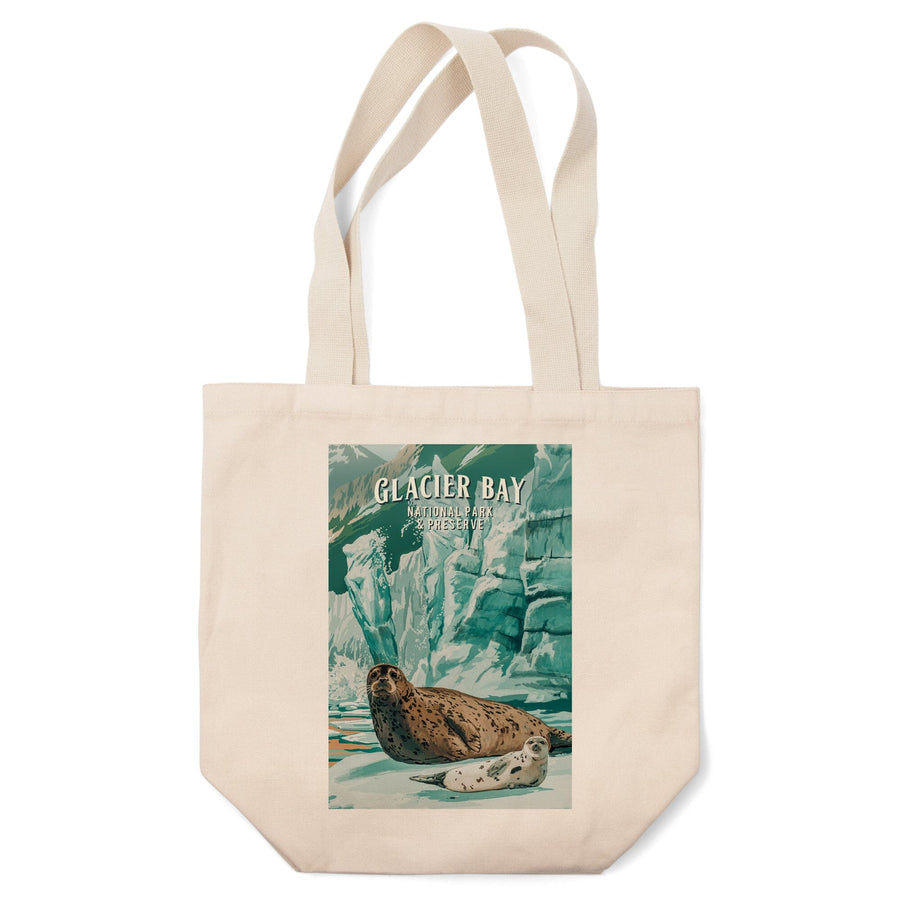 Glacier Bay National Park and Preserve, Alaska, Painterly National Park Series, Tote Bag Totes Lantern Press 