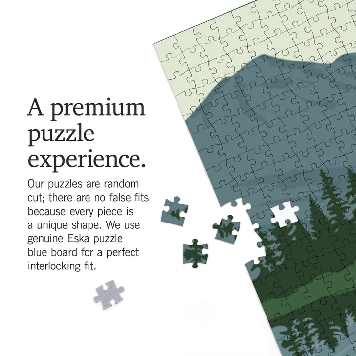 Glacier National Park, Black Bear and Cub, Jigsaw Puzzle Puzzle Lantern Press 