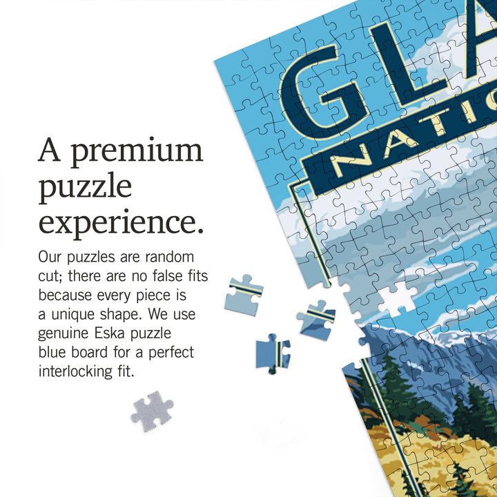 Glacier National Park, Montana, Avalanche Lake, Jigsaw Puzzle Puzzle Lantern Press 