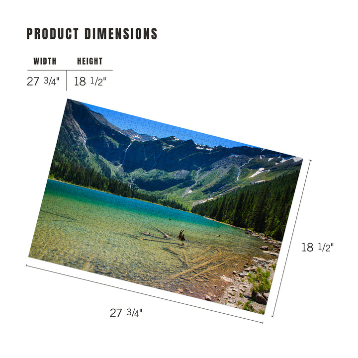 Glacier National Park, Montana, Avalanche Lake, Jigsaw Puzzle Puzzle Lantern Press 
