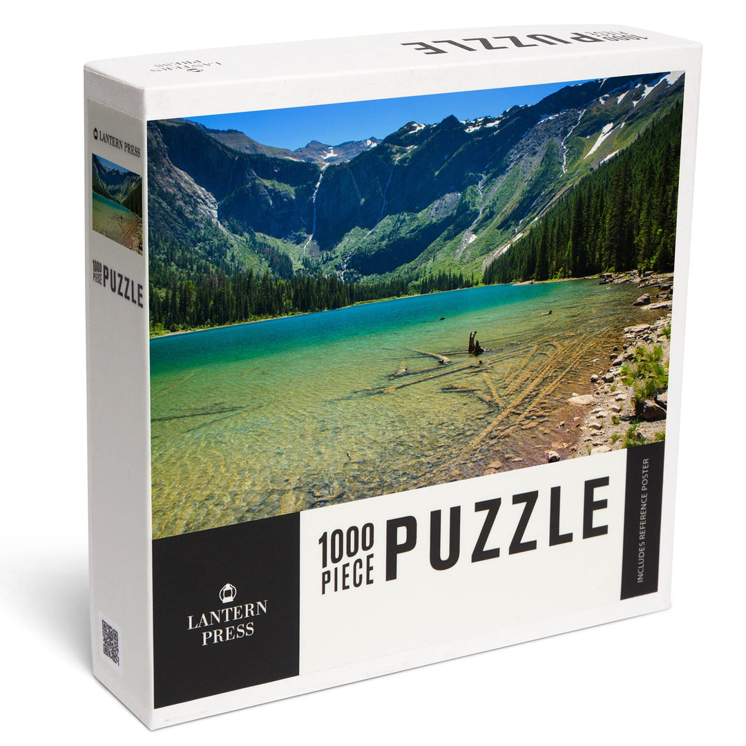 Glacier National Park, Montana, Avalanche Lake, Jigsaw Puzzle Puzzle Lantern Press 
