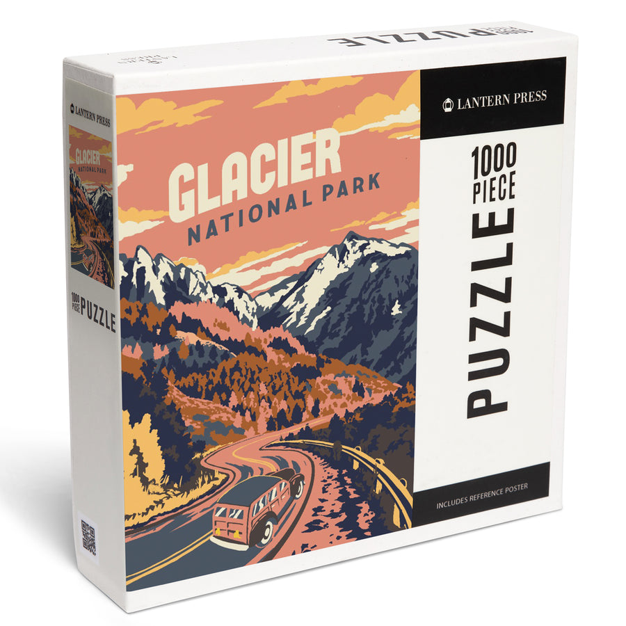 Glacier National Park, Montana, Explorer Series, Jigsaw Puzzle Puzzle Lantern Press 