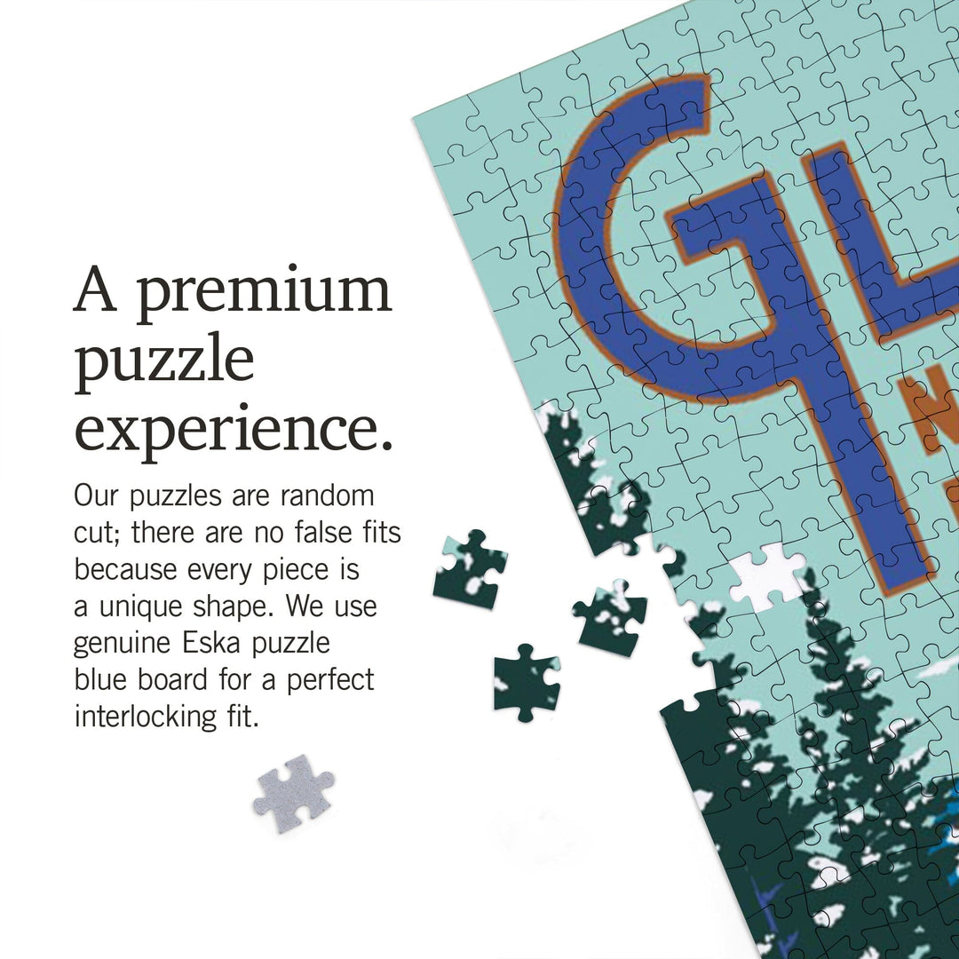 Glacier National Park, Montana, Explorer Series, Moose, Jigsaw Puzzle Puzzle Lantern Press 