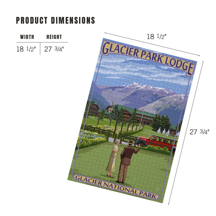 Glacier National Park, Montana, Glacier Park Lodge, Jigsaw Puzzle Puzzle Lantern Press 