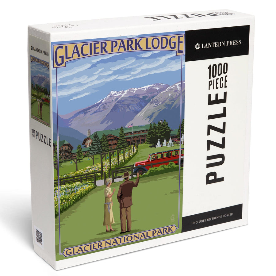 Glacier National Park, Montana, Glacier Park Lodge, Jigsaw Puzzle Puzzle Lantern Press 