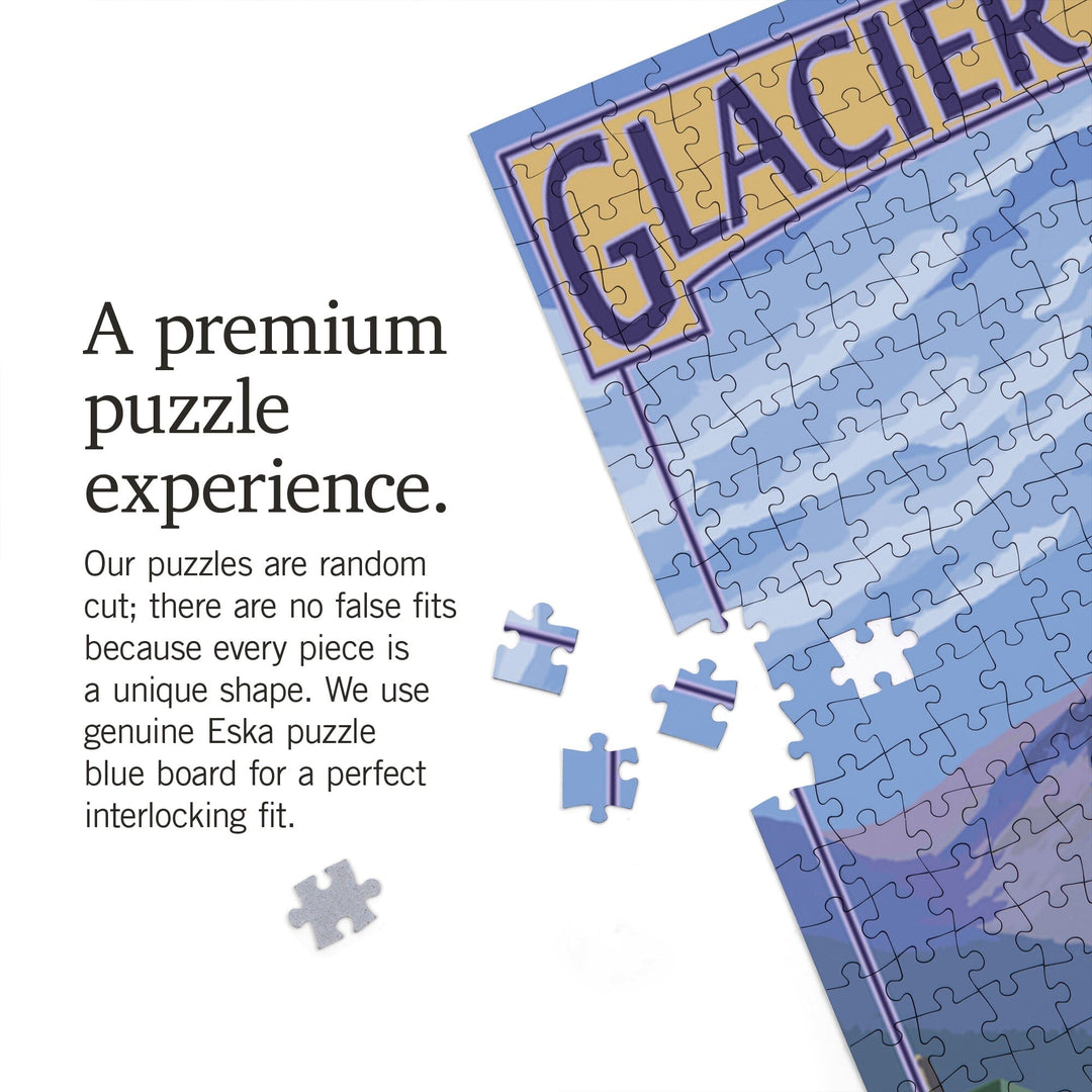 Glacier National Park, Montana, Glacier Park Lodge, Jigsaw Puzzle Puzzle Lantern Press 