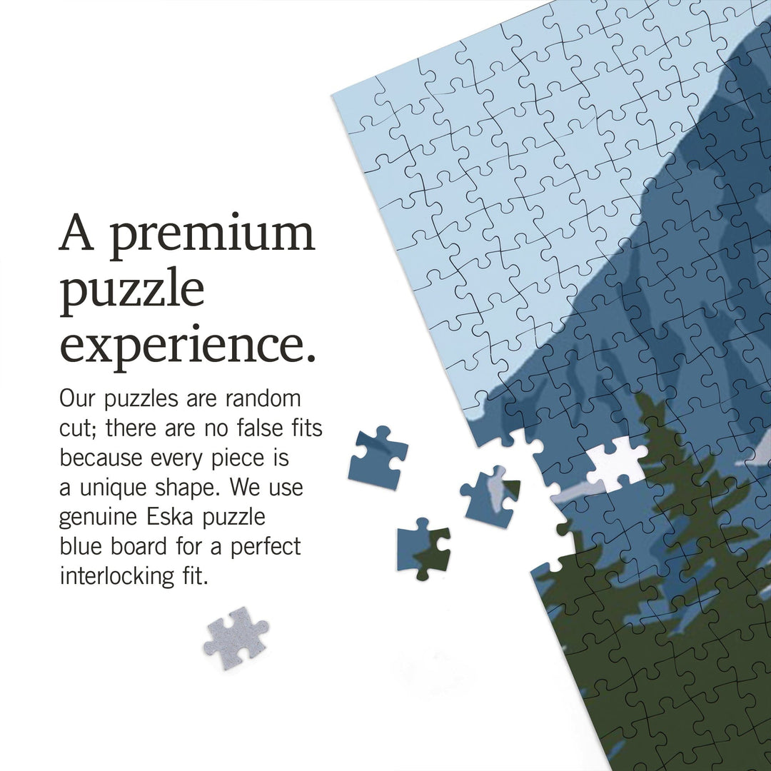 Glacier National Park, Montana, Go Explore, Backpacker, Jigsaw Puzzle Puzzle Lantern Press 