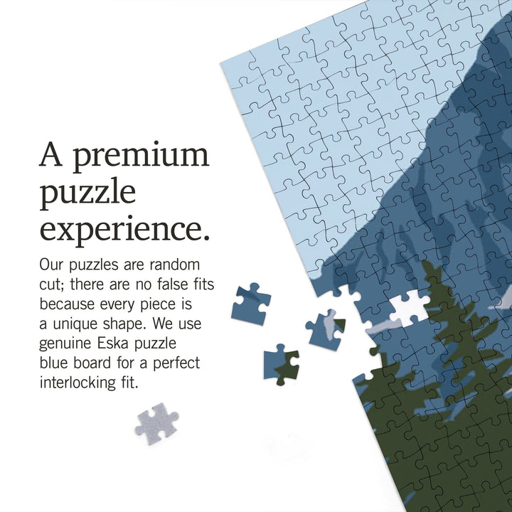 Glacier National Park, Montana, Go Explore, Backpacker, Jigsaw Puzzle Puzzle Lantern Press 