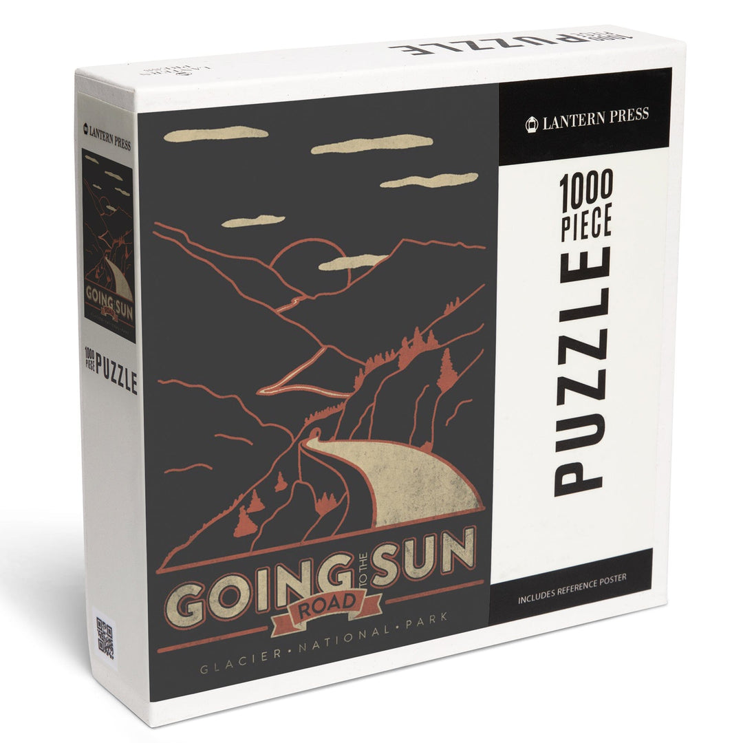 Glacier National Park, Montana, Going-to-the-Sun Road, Jigsaw Puzzle Puzzle Lantern Press 