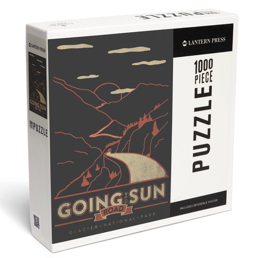 Glacier National Park, Montana, Going-to-the-Sun Road, Jigsaw Puzzle Puzzle Lantern Press 