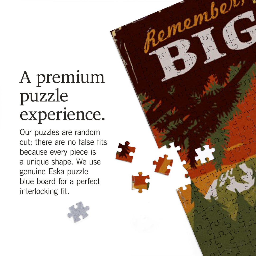 Glacier National Park, Montana, Home of Bigfoot, Jigsaw Puzzle Puzzle Lantern Press 