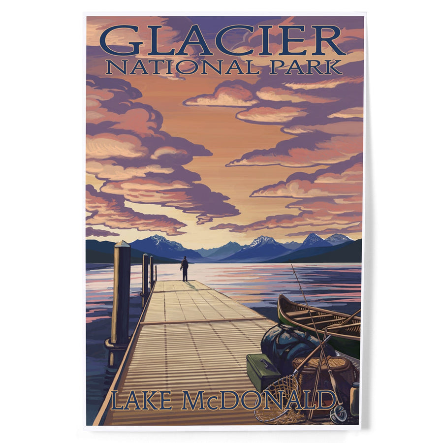 Glacier National Park, Montana, Lake McDonald, Art & Giclee Prints Art Lantern Press 