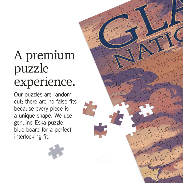 Glacier National Park, Montana, Lake McDonald, Jigsaw Puzzle Puzzle Lantern Press 
