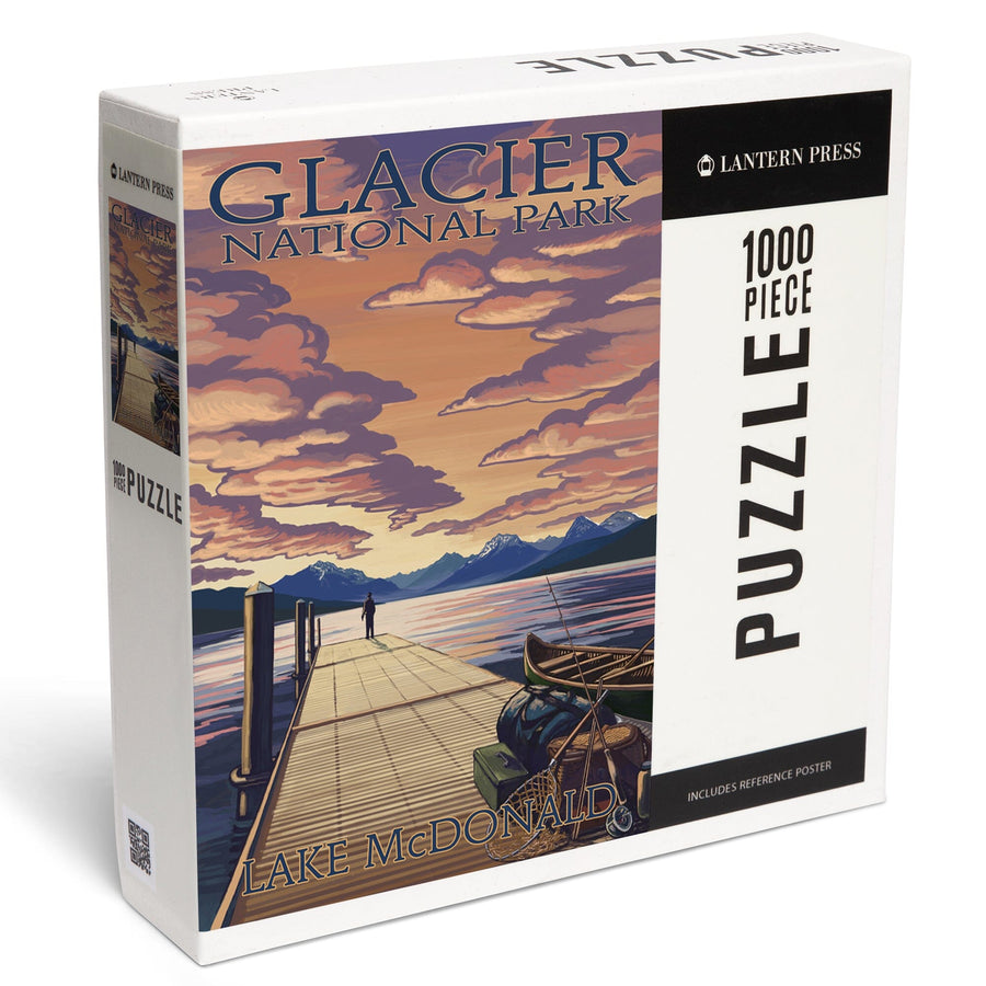 Glacier National Park, Montana, Lake McDonald, Jigsaw Puzzle Puzzle Lantern Press 