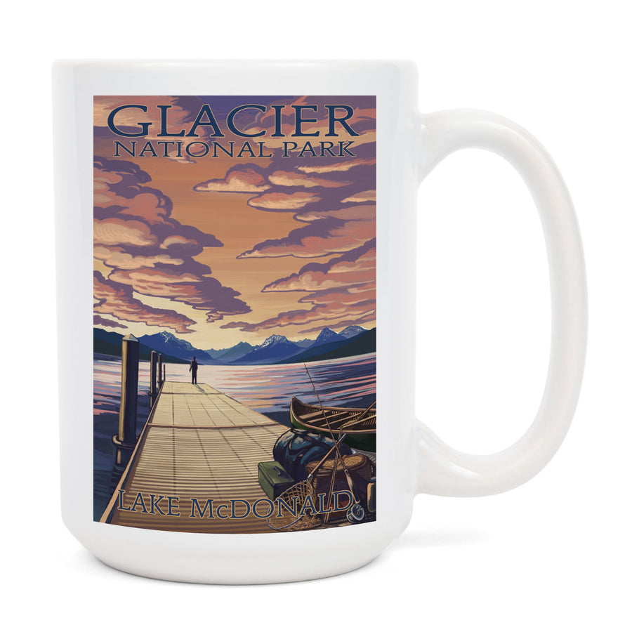 Glacier National Park, Montana, Lake McDonald, Lantern Press Artwork, Ceramic Mug Mugs Lantern Press 