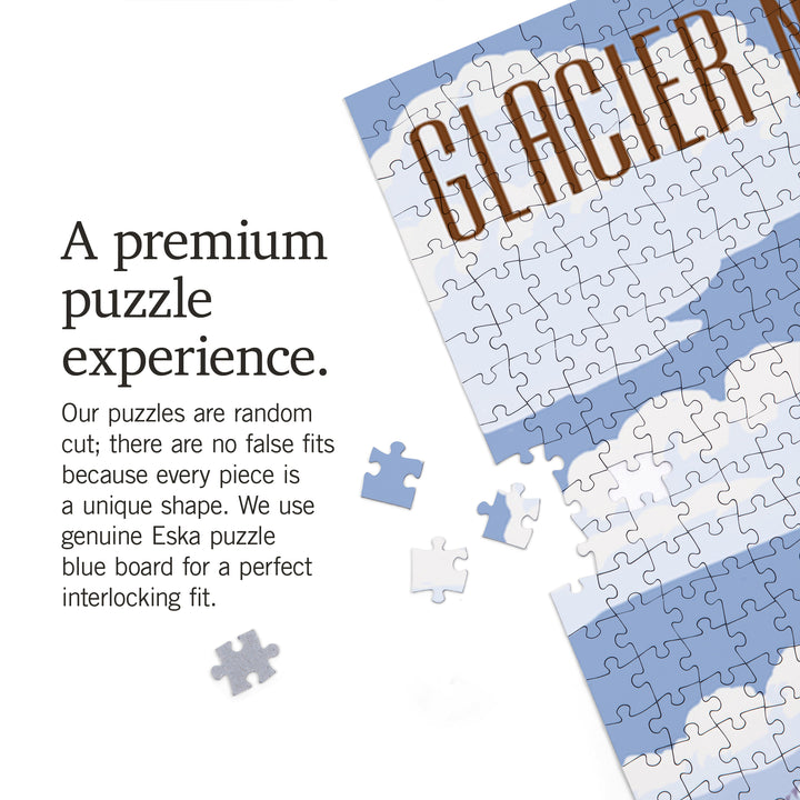 Glacier National Park, Montana, Lake McDonald Lodge, Jigsaw Puzzle Puzzle Lantern Press 