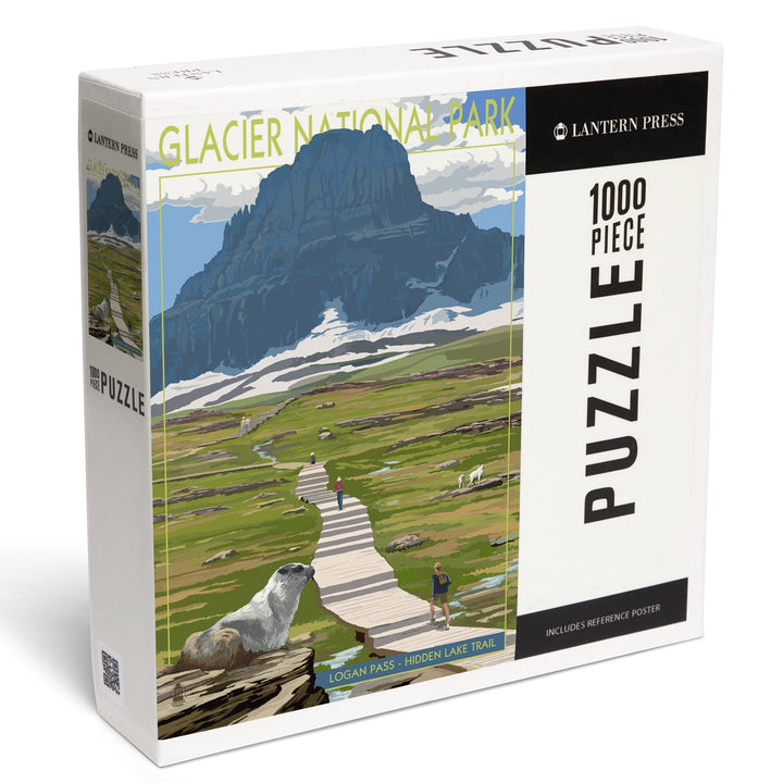 Glacier National Park, Montana, Logan Pass, Jigsaw Puzzle Puzzle Lantern Press 