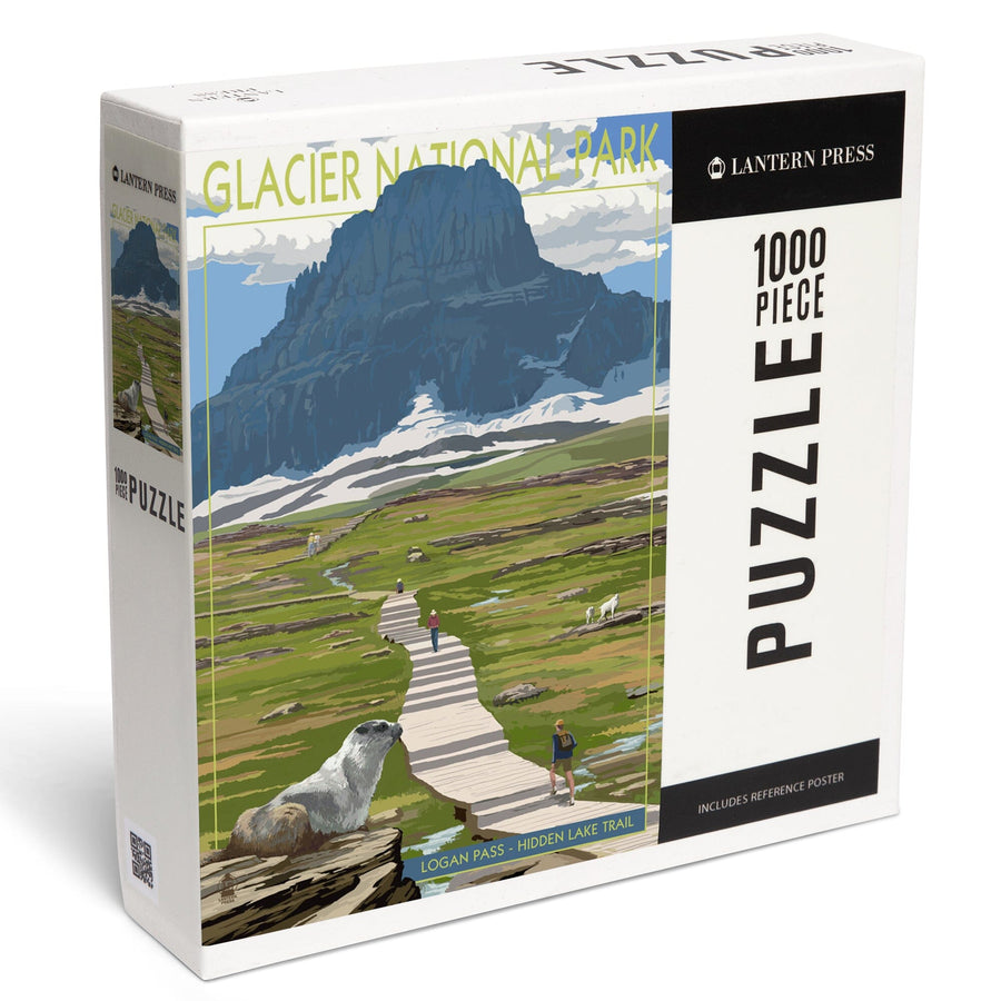 Glacier National Park, Montana, Logan Pass, Jigsaw Puzzle Puzzle Lantern Press 