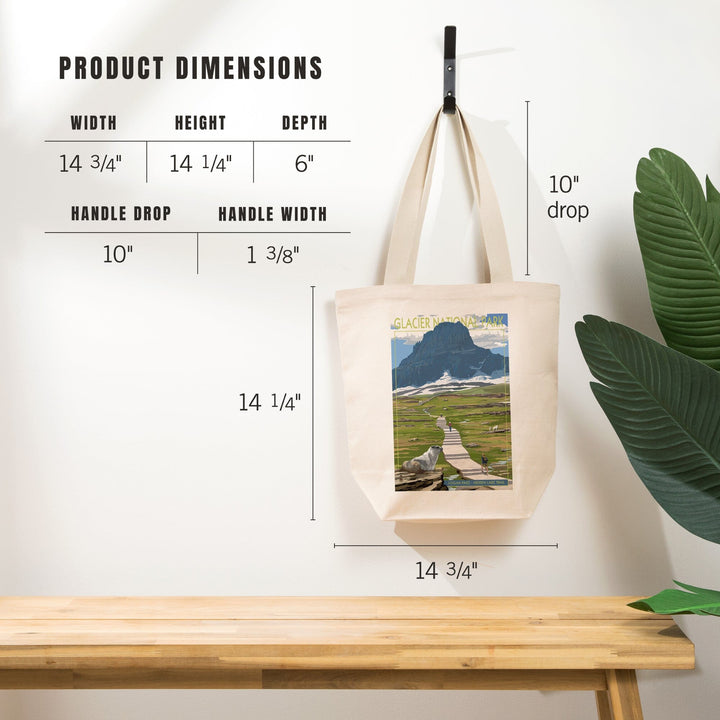 Glacier National Park, Montana, Logan Pass, Tote Bag Totes Lantern Press 