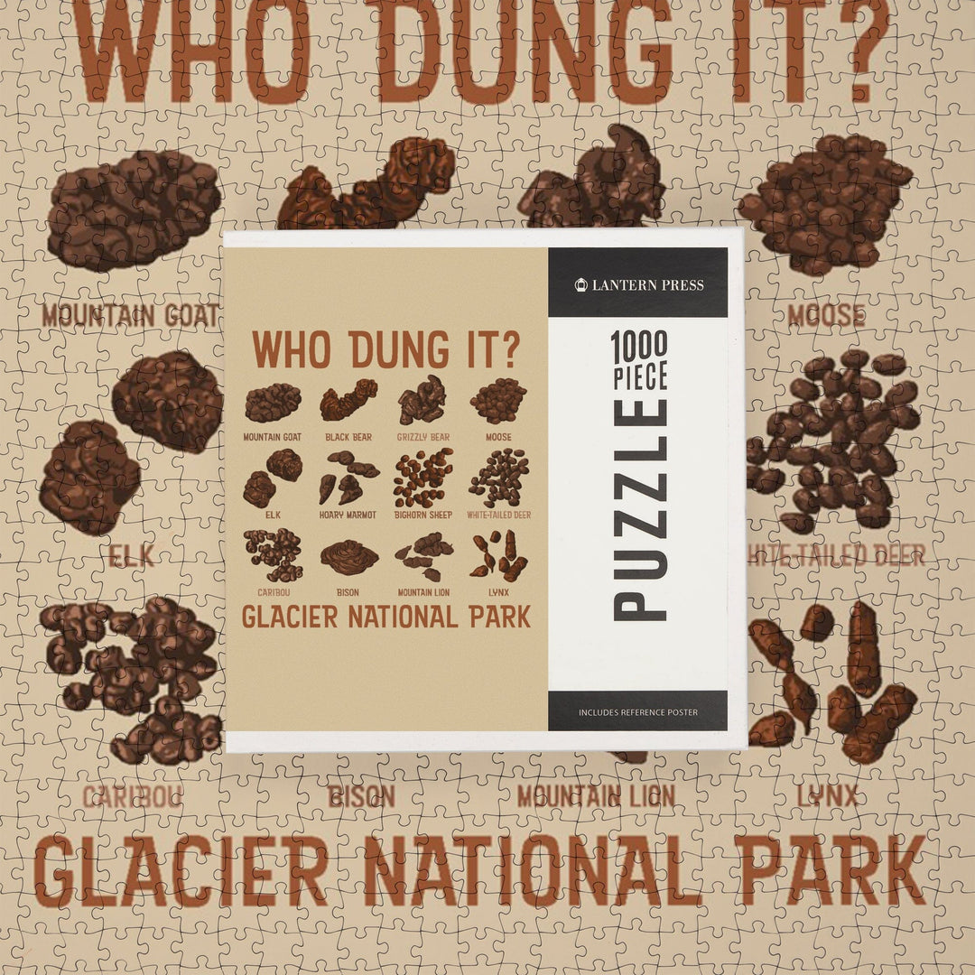 Glacier National Park, Montana, Poop, Jigsaw Puzzle Puzzle Lantern Press 