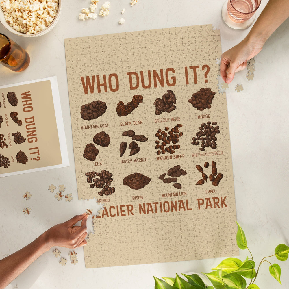 Glacier National Park, Montana, Poop, Jigsaw Puzzle Puzzle Lantern Press 