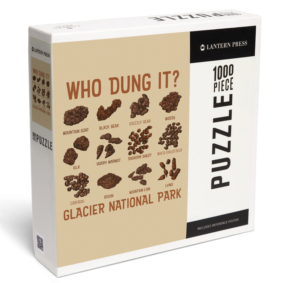 Glacier National Park, Montana, Poop, Jigsaw Puzzle Puzzle Lantern Press 