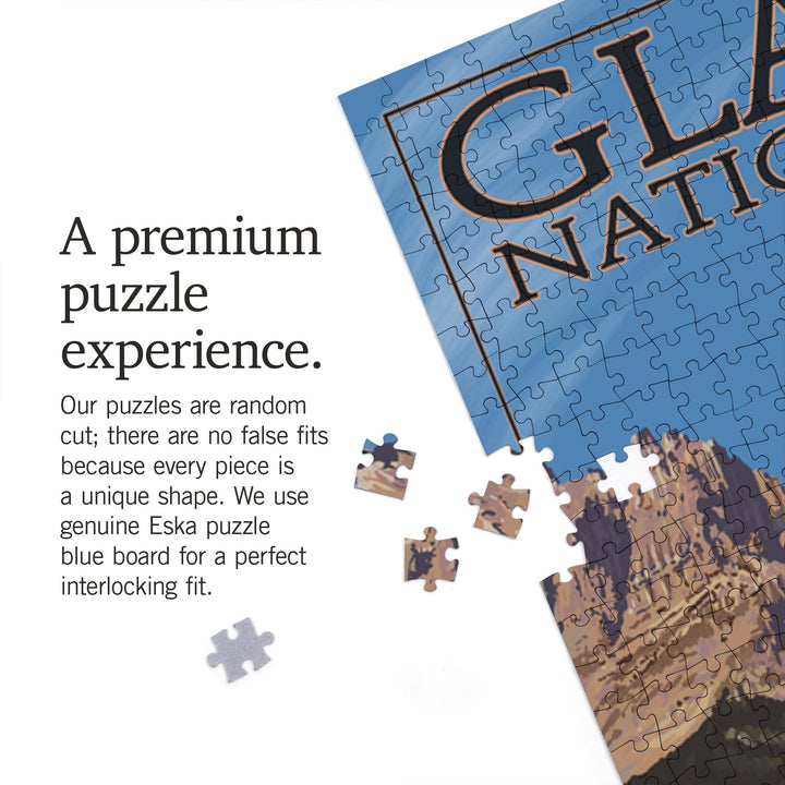 Glacier National Park, Montana, St. Mary Lake, Jigsaw Puzzle Puzzle Lantern Press 
