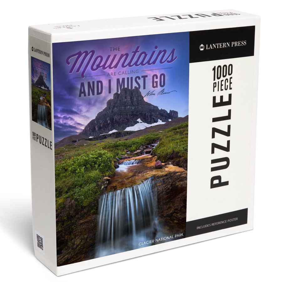 Glacier National Park, Montana, The Mountains are Calling, Jigsaw Puzzle Puzzle Lantern Press 