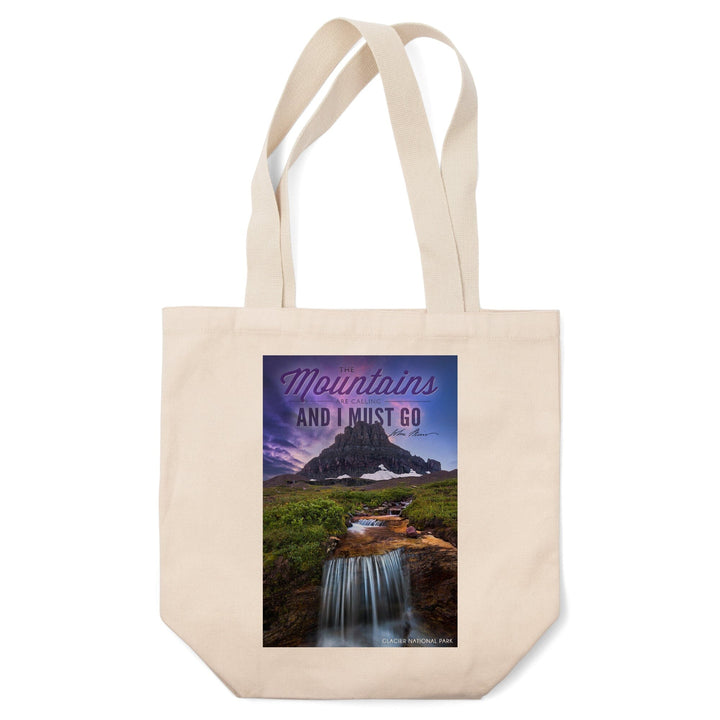 Glacier National Park, Montana, The Mountains are Calling, Tote Bag Totes Lantern Press 