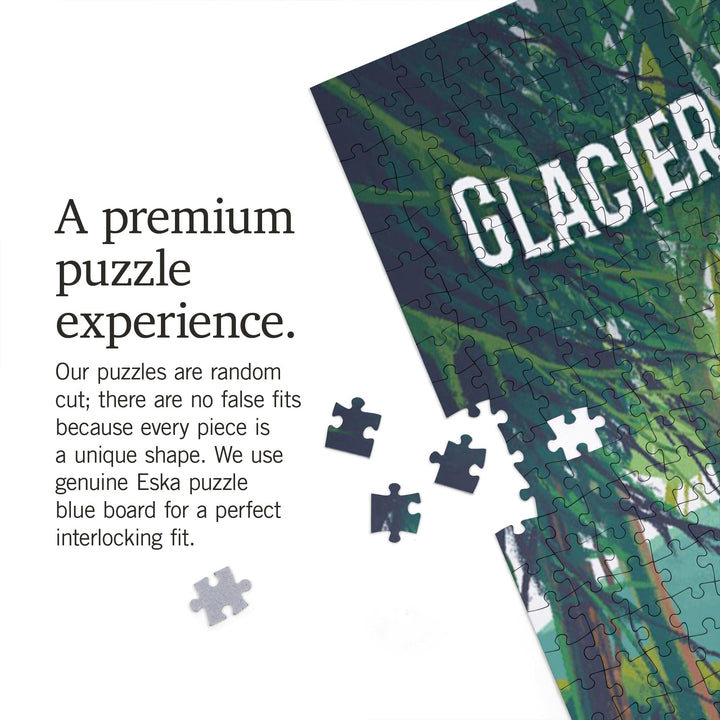 Glacier National Park, Montana, Walk in the Woods, Day Hike, Jigsaw Puzzle Puzzle Lantern Press 