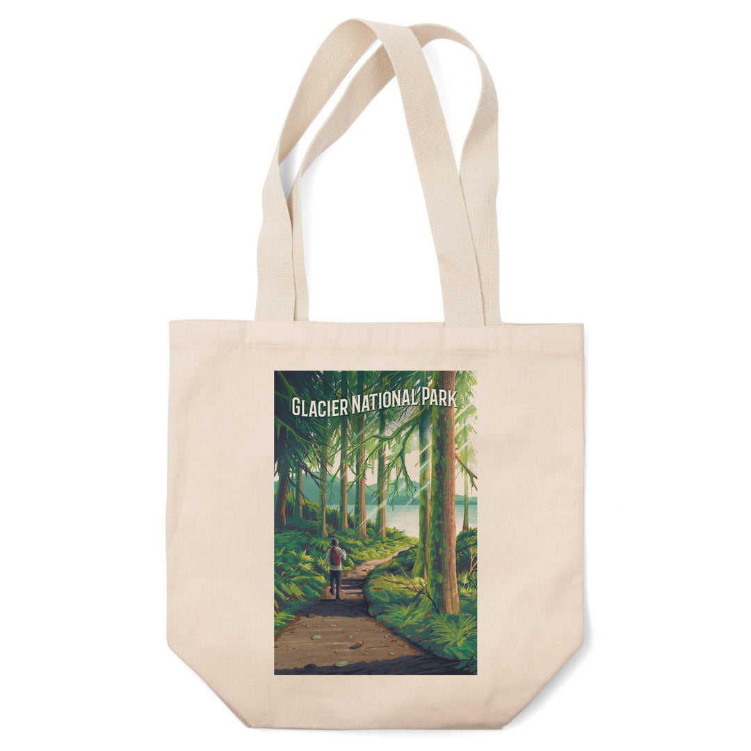 Glacier National Park, Montana, Walk in the Woods, Day Hike, Tote Bag Totes Lantern Press 