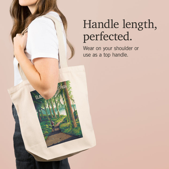 Glacier National Park, Montana, Walk in the Woods, Day Hike, Tote Bag Totes Lantern Press 