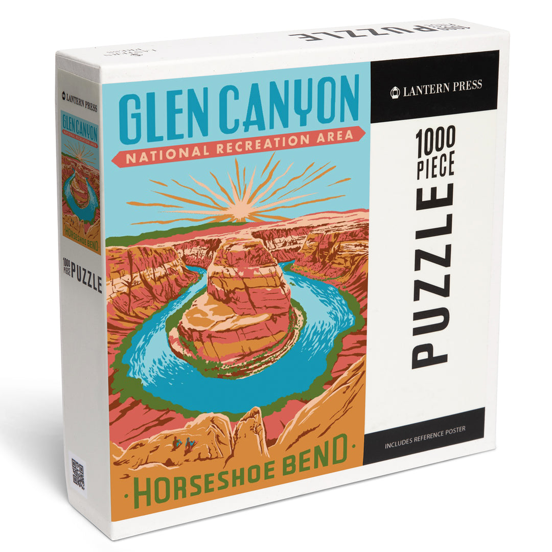 Glen Canyon National Recreation Area, Utah, Explorer Series, Horseshoe Bend, Jigsaw Puzzle Puzzle Lantern Press 