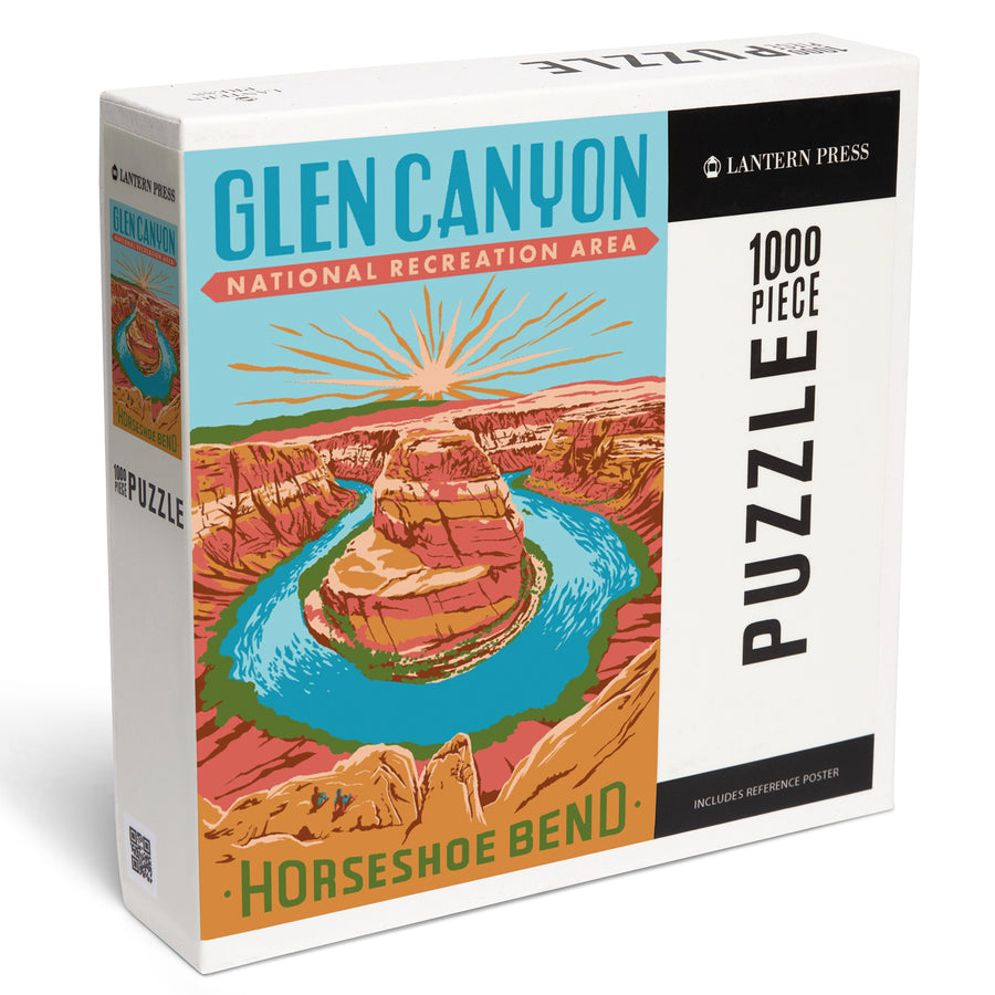 Glen Canyon National Recreation Area, Utah, Explorer Series, Horseshoe Bend, Jigsaw Puzzle Puzzle Lantern Press 