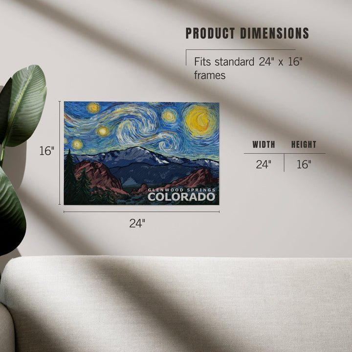 Glenwood Springs, Colorado, Starry Night, Art & Giclee Prints Art Lantern Press 