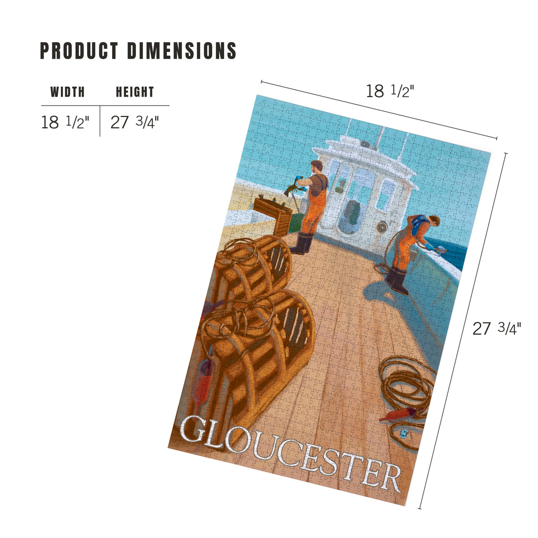 Gloucester, MA, Lobster Fishing, Jigsaw Puzzle Puzzle Lantern Press 