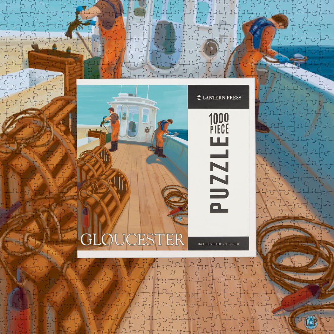 Gloucester, MA, Lobster Fishing, Jigsaw Puzzle Puzzle Lantern Press 
