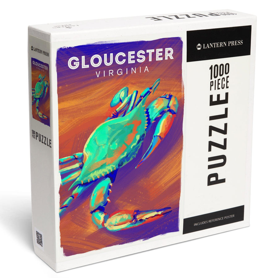Gloucester, Virginia, Vivid Series, Blue Crab, Jigsaw Puzzle Puzzle Lantern Press 