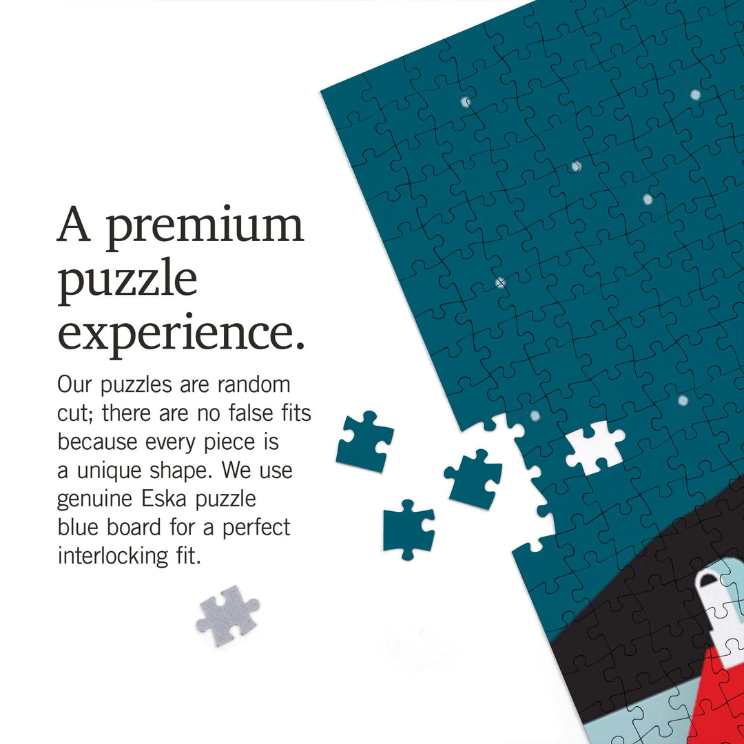 Go Explore (Lighthouse), Discover the Parks, Vector Style, Jigsaw Puzzle Puzzle Lantern Press 