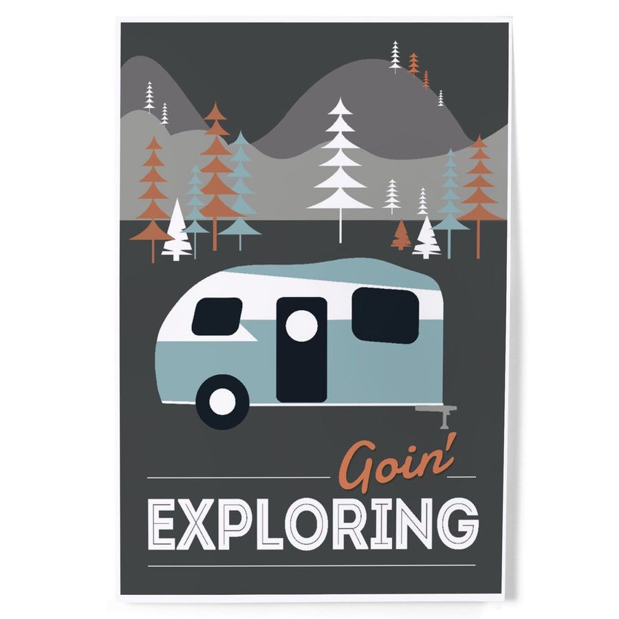 Goin' Exploring, Retro Camper, Art & Giclee Prints Art Lantern Press 