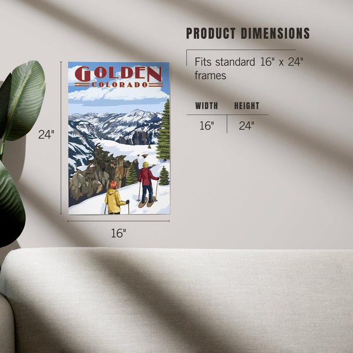 Golden, Colorado, Snowshoer Scene, Art & Giclee Prints Art Lantern Press 
