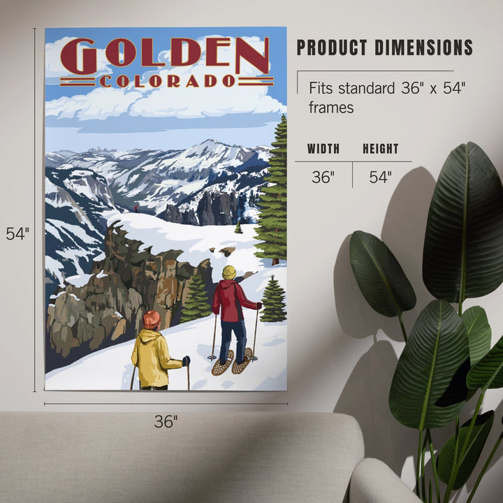 Golden, Colorado, Snowshoer Scene, Art & Giclee Prints Art Lantern Press 