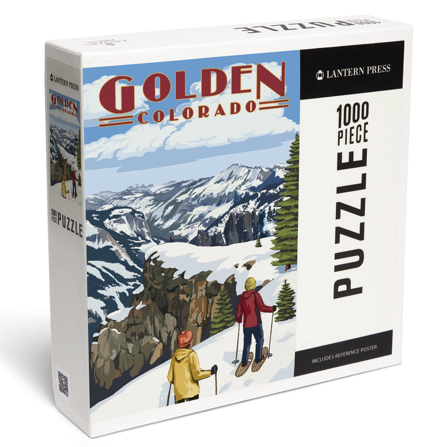 Golden, Colorado, Snowshoer Scene, Jigsaw Puzzle Puzzle Lantern Press 