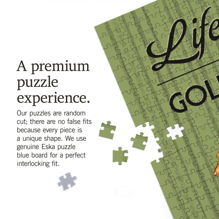Golden Retriever, Life is Better, Jigsaw Puzzle Puzzle Lantern Press 