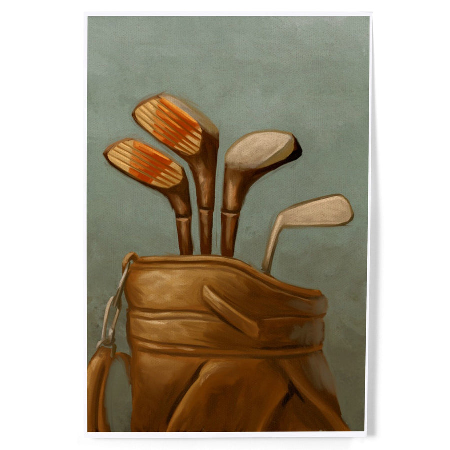 Golf Clubs, Oil Painting, Art & Giclee Prints Art Lantern Press 