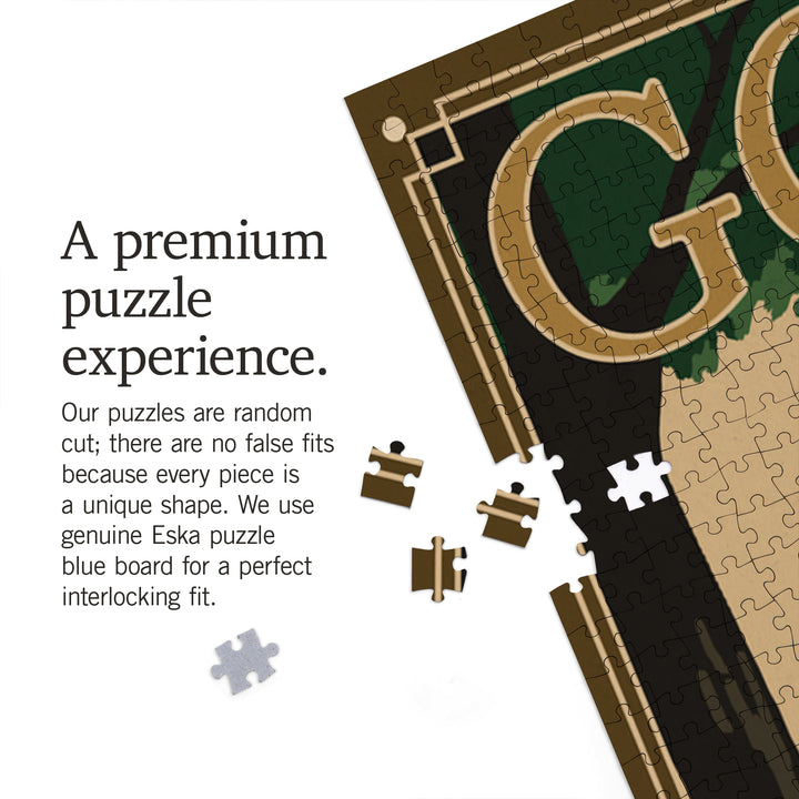 Golf, Drive and Go Seek, Jigsaw Puzzle Puzzle Lantern Press 