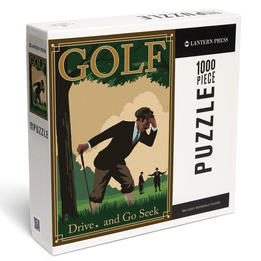 Golf, Drive and Go Seek, Jigsaw Puzzle Puzzle Lantern Press 
